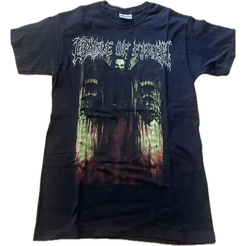 Vtg Y2K Cradle Of Filth T Shirt Mens Small You Called And I Came 2-sided Black